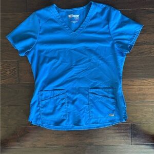 Barco Uniforms Women's Blue V-Neck Scrub Top